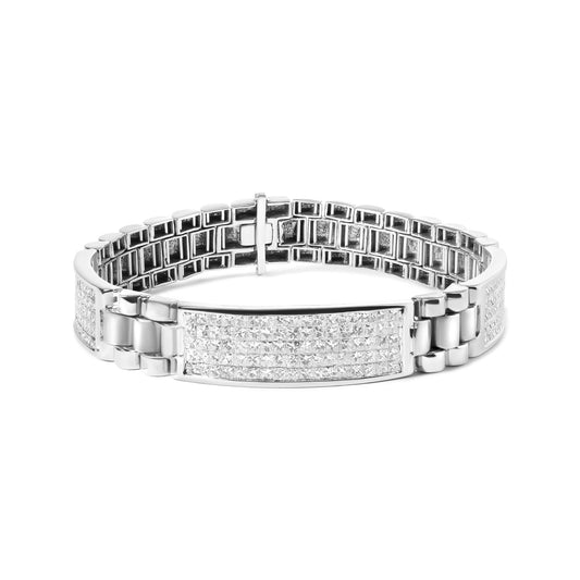 14K White Gold Men's Diamond Tennis Bracelet (G-H Color, VS1-VS2 Clarity)