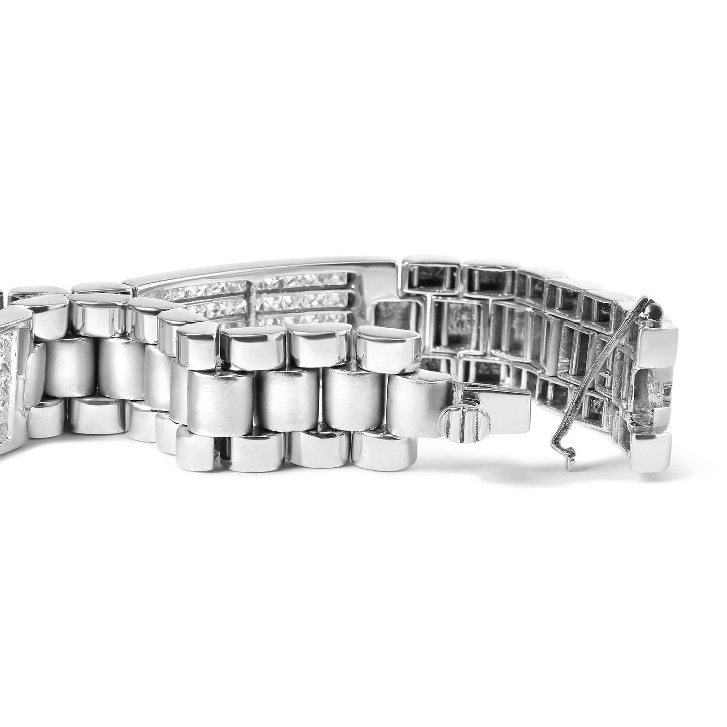 14K White Gold Men's Diamond Tennis Bracelet (G-H Color, VS1-VS2 Clarity)
