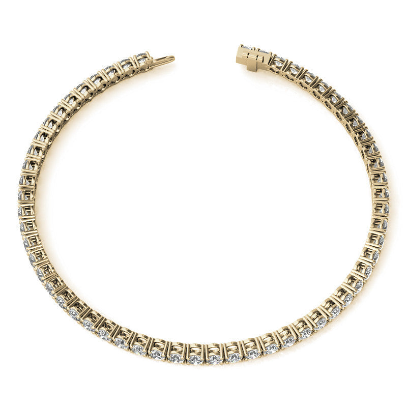 AGI Certified 4.00 CTW Lab-Grown Diamond Tennis Bracelet in 14K Gold