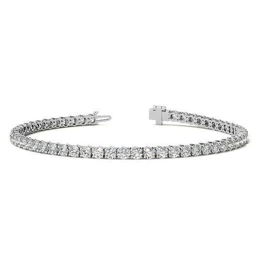 AGI Certified 4.00 CTW Lab-Grown Diamond Tennis Bracelet in 14K Gold