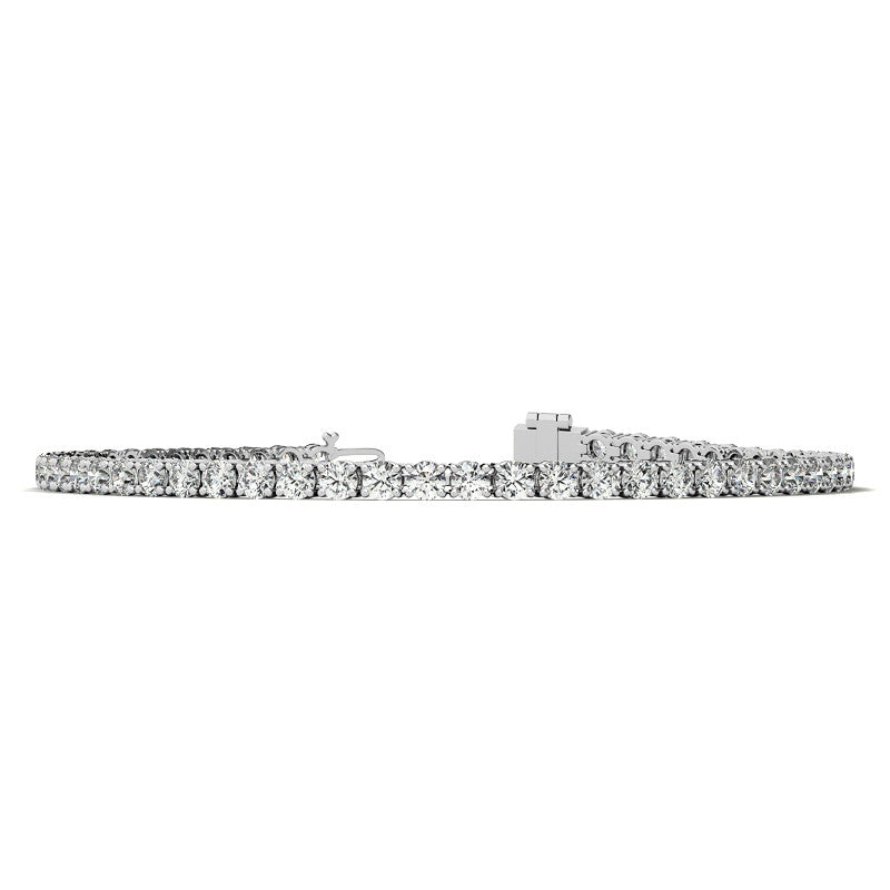 AGI Certified 4.00 CTW Lab-Grown Diamond Tennis Bracelet in 14K Gold